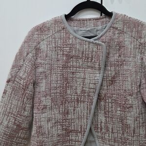 Giorgio Armani Blush and Gray Textured Blazer